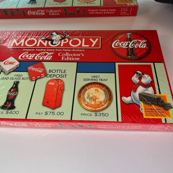 Vintage Monopoly‎ Coca-Cola Collector's Edition Board Game 1999 Coke Sealed - Picture 7 of 8